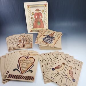 Folk Art Note Cards Prints Set 23 Karen Hillard Crouch Kindred Spirts Framing
